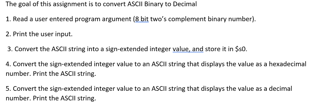 ascii to binary conversion program in 8085